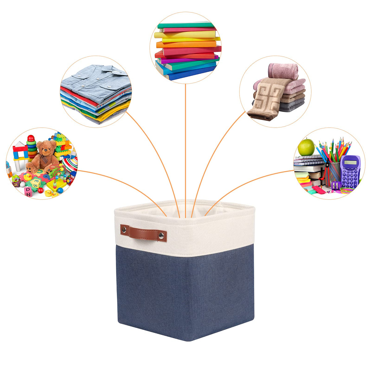 Fabric Storage Cube Bins (4 Count)