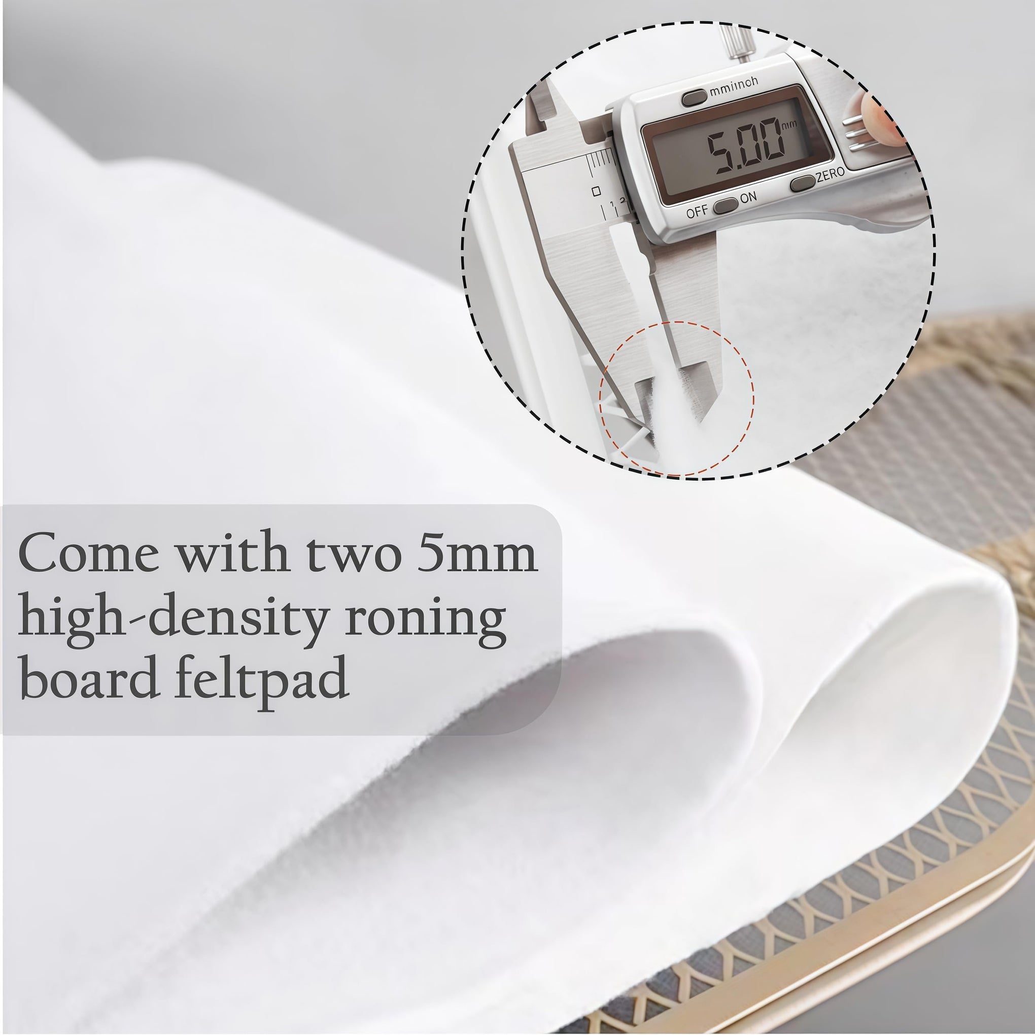 Ironing Board Cover with Two 5MM Thick Feltpads