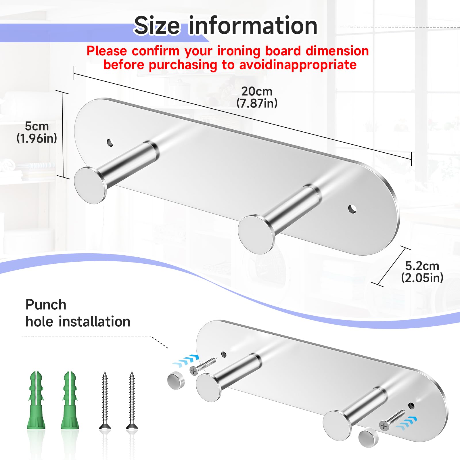 Ironing Board Hanger Wall Mount