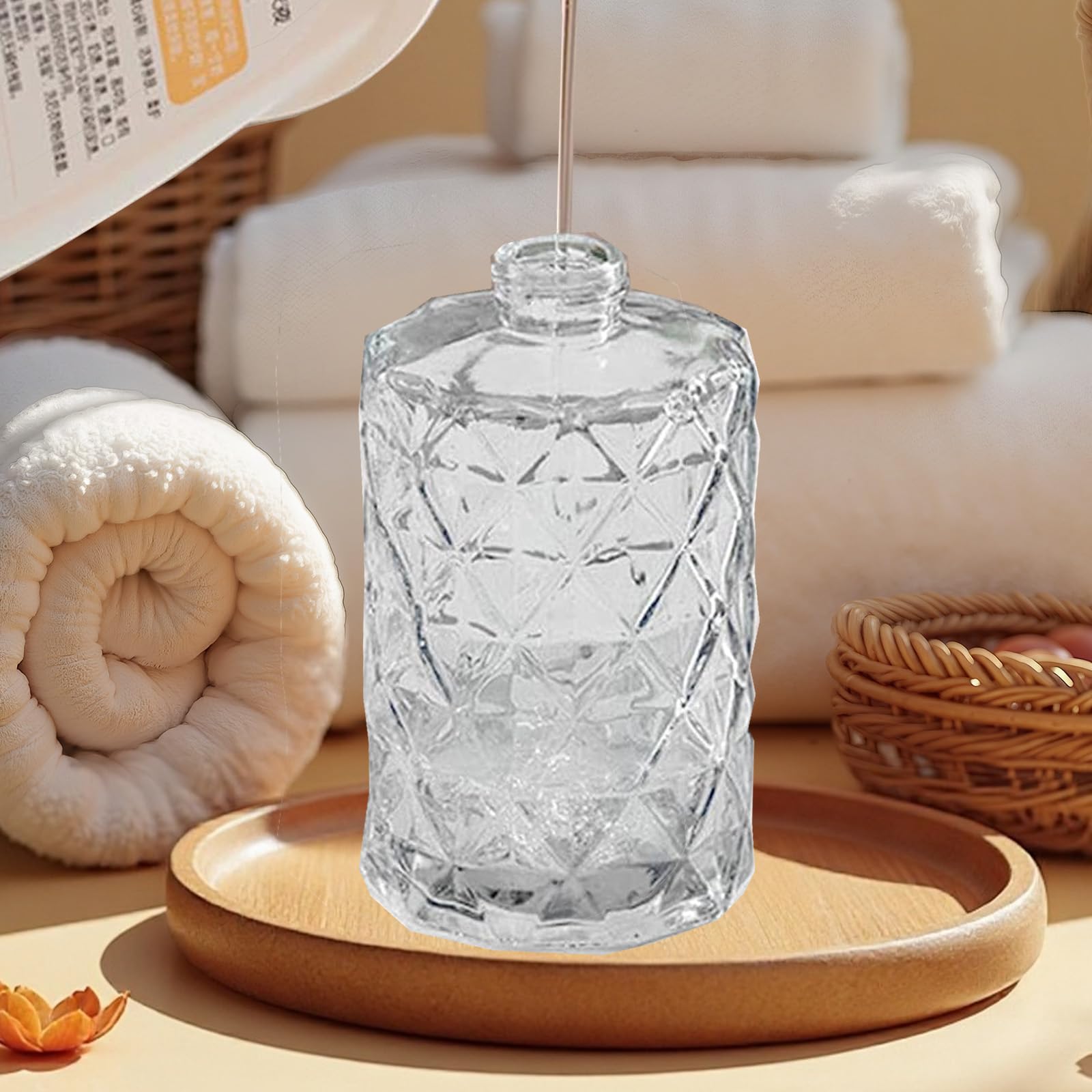 12Oz Clear Glass Soap Dispenser