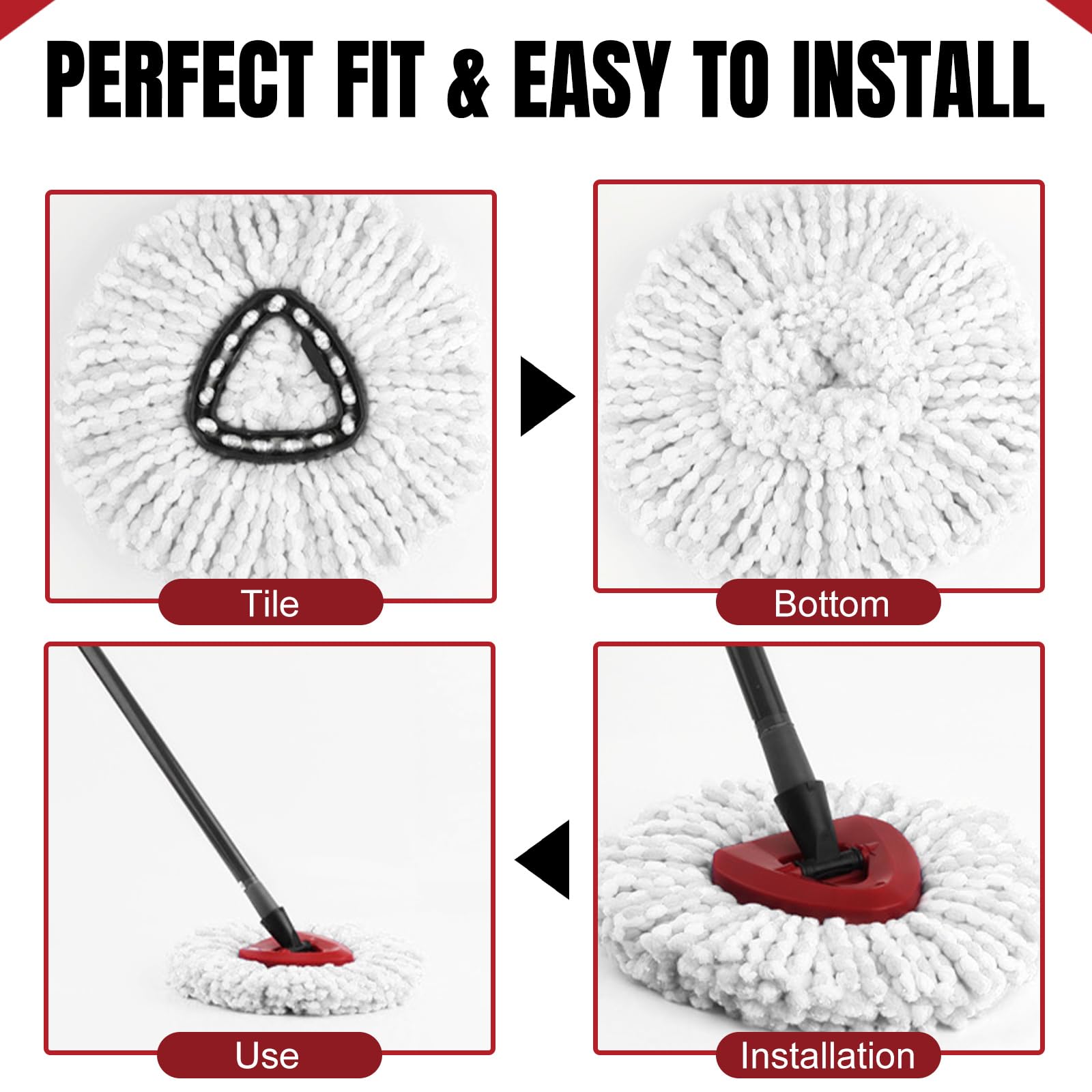 16Pcs Spin Mop Refills Compatible with Cedar
