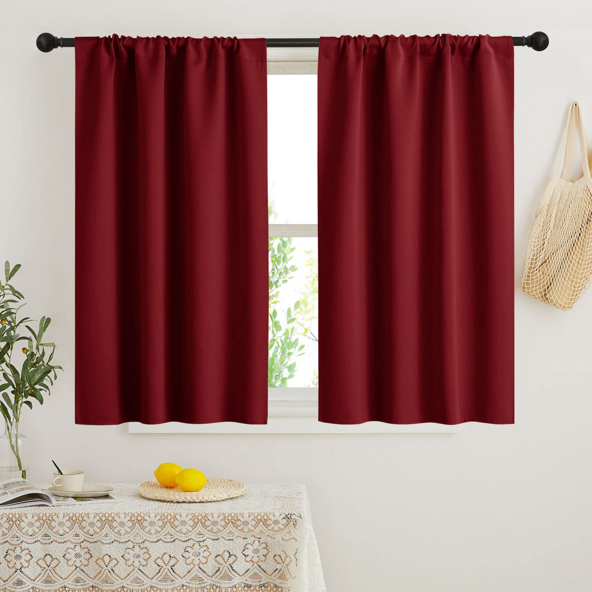 Short Blackout Curtains for Bedroom (2 Count)