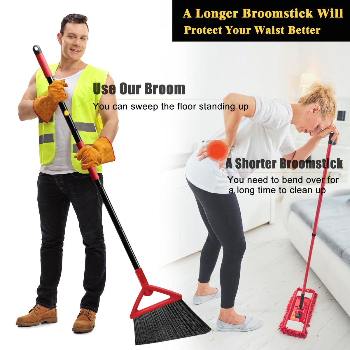 Heavy Duty Angle Broom (3 Count)