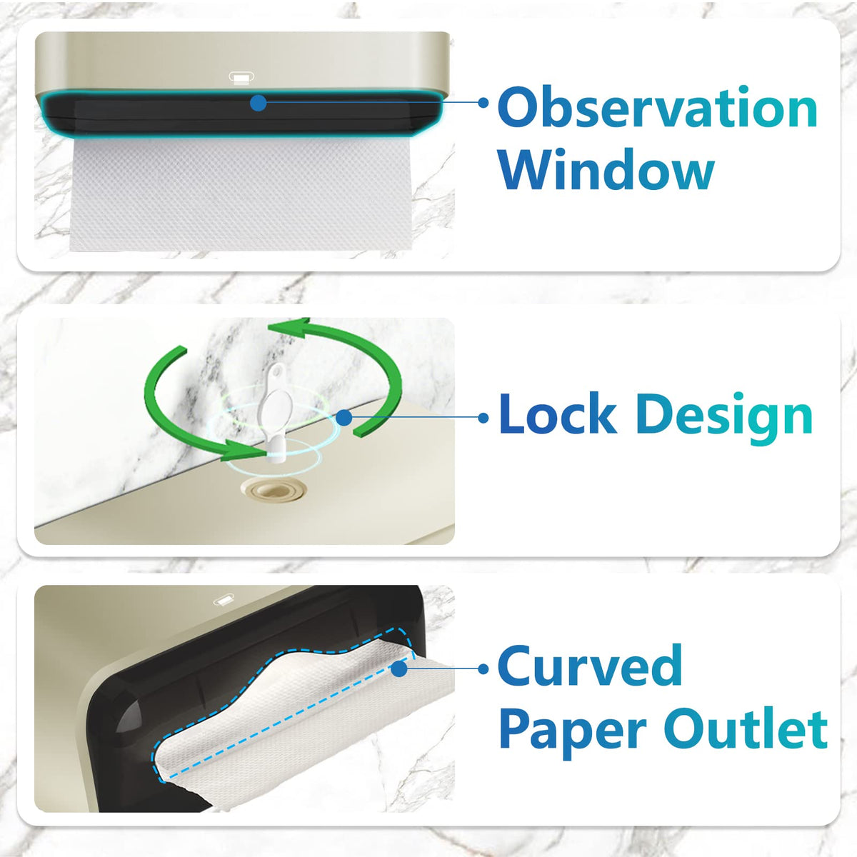 C Fold Paper Towel Dispenser for Bathroom