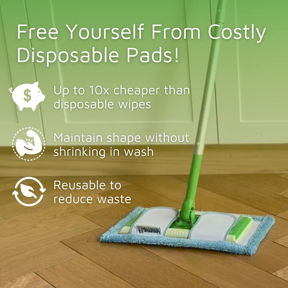 Reusable Mop Pad for Swiffer Sweeper Mop (6 Count)