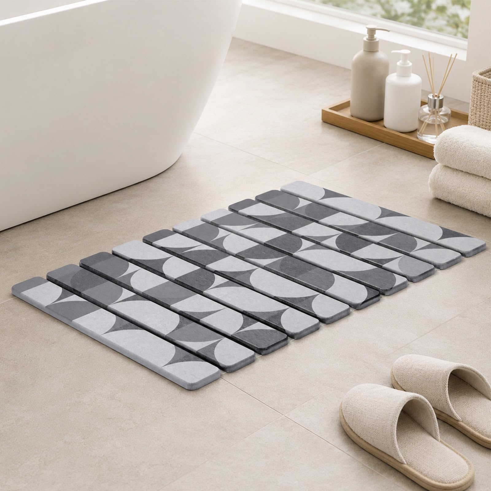 Large Stone Dish Drying Mat for Kitchen Counter (2 Count)