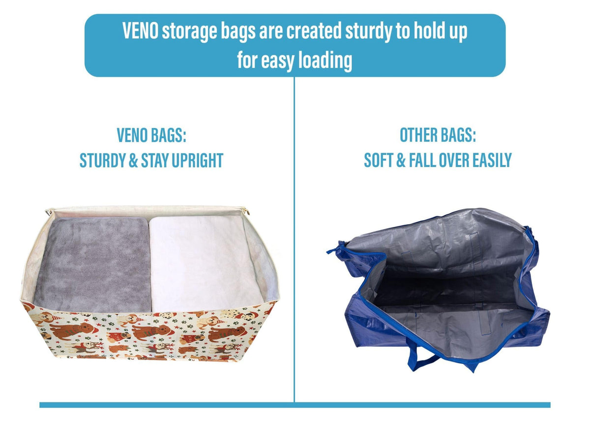 4 Pack Extra Large Heavy Duty Moving Bags with Wide Opening & Reinforced Handles (4 Count)