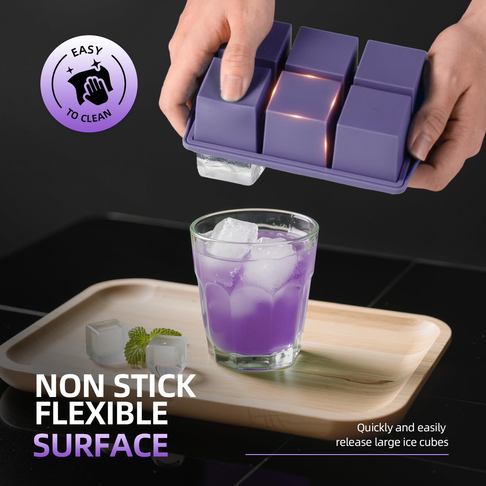Large Ice Cube Trays for Whiskey (9.9 Ounce)