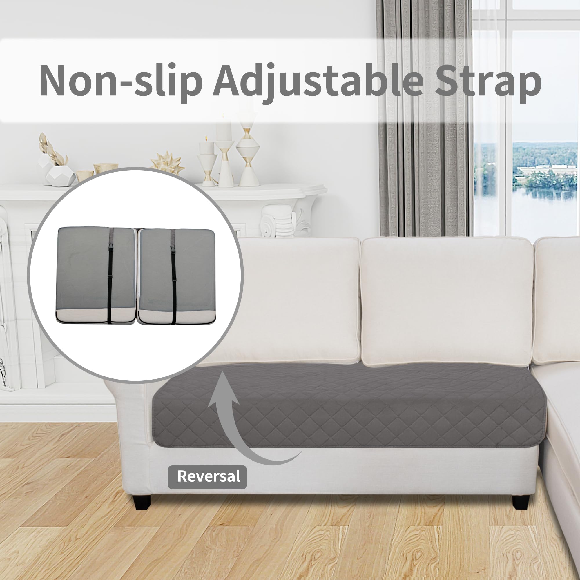 Sectional Couch Covers for Dogs L Shape Sofa Cover Reversible Sofa Slipcover Chaise Lounge Cover Furniture Protector Cover for Pets Dog Cat