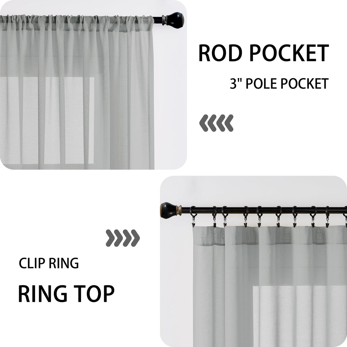 Sheer Door Curtains Closet Linen Textured Curtains Sheer Doorway Light Filtering Voile French Doors Rod Pocket Curtain Patio Glass Door