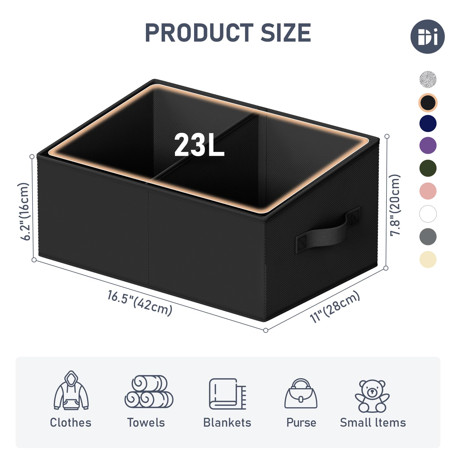Trapezoid Storage Bins for clothes (5 Count)