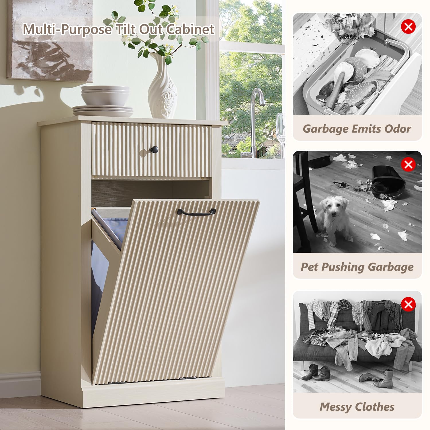 Tilt Out Trash Can Cabinet