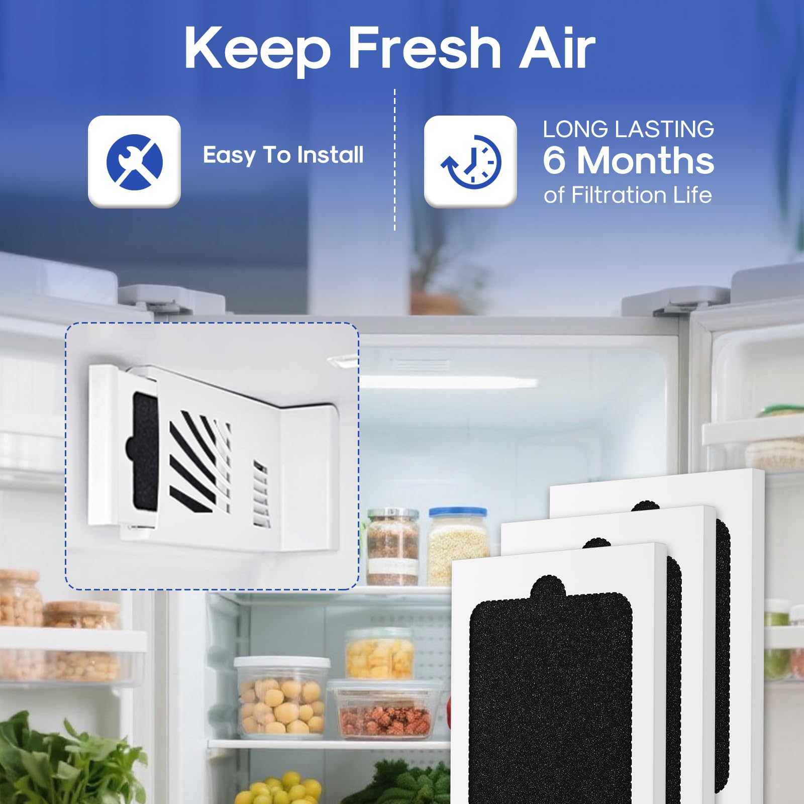 AF001 Compatible with EAFCBF Refrigerator Air Filter (6 Count)