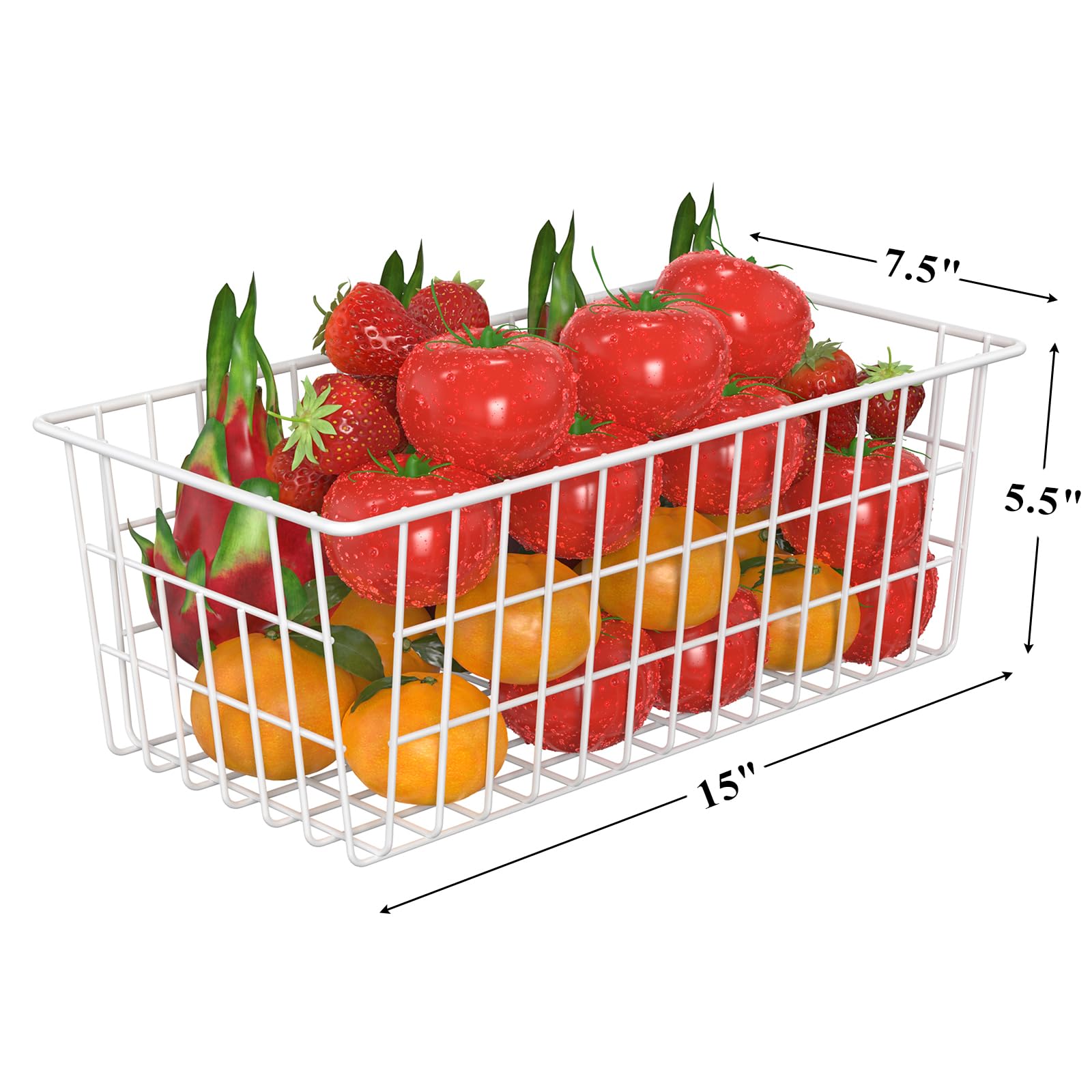 Freezer Organizer Bins for Upright Freezer Wire Drawer Baskets (5 Count)