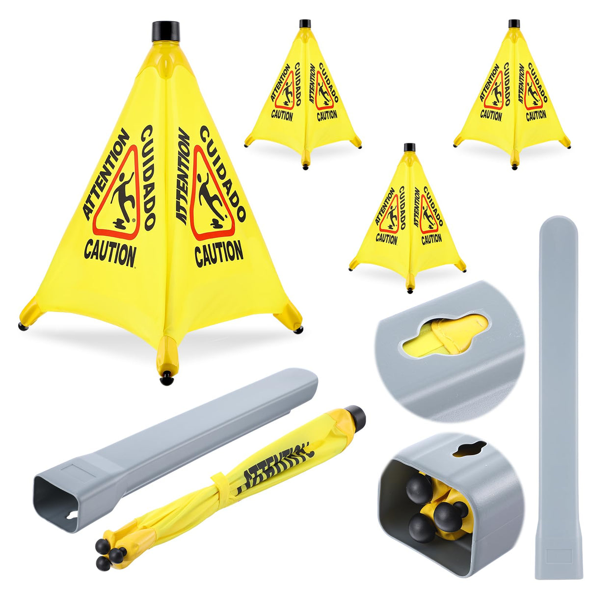 4Packs 20 Inch Wet Floor Signs (4 Count)