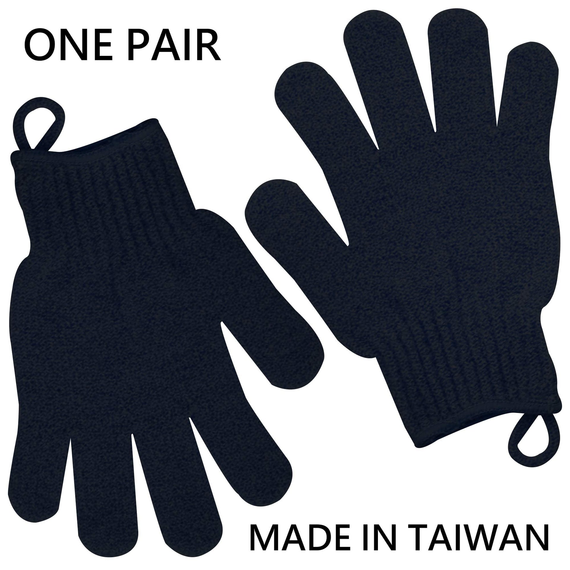 Heavy Exfoliating Shower Gloves with Hanging Loop