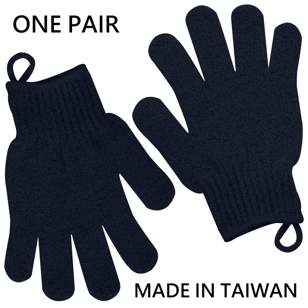 Heavy Exfoliating Shower Gloves with Hanging Loop