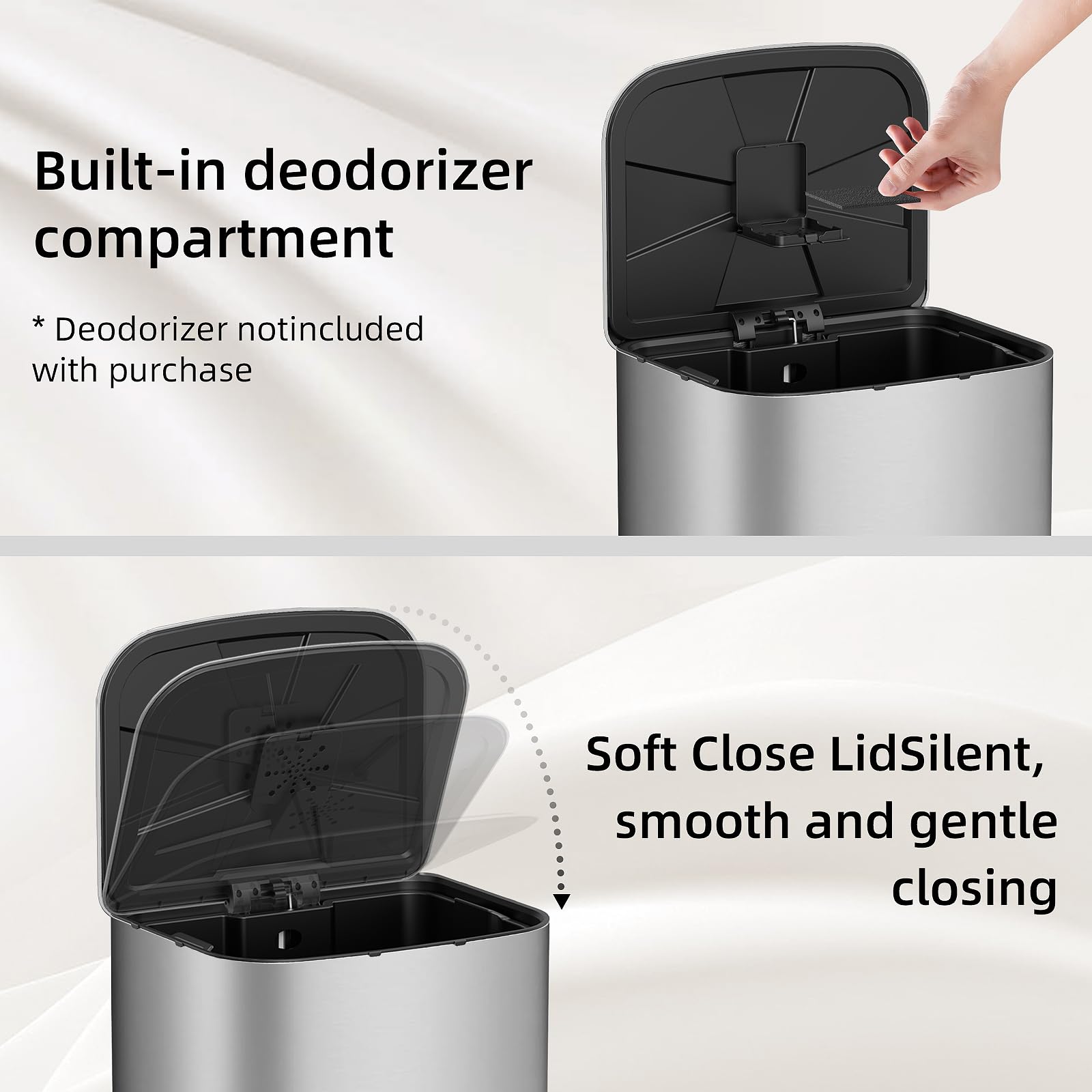 5.3 Gallon Kitchen Trash Can with Lid