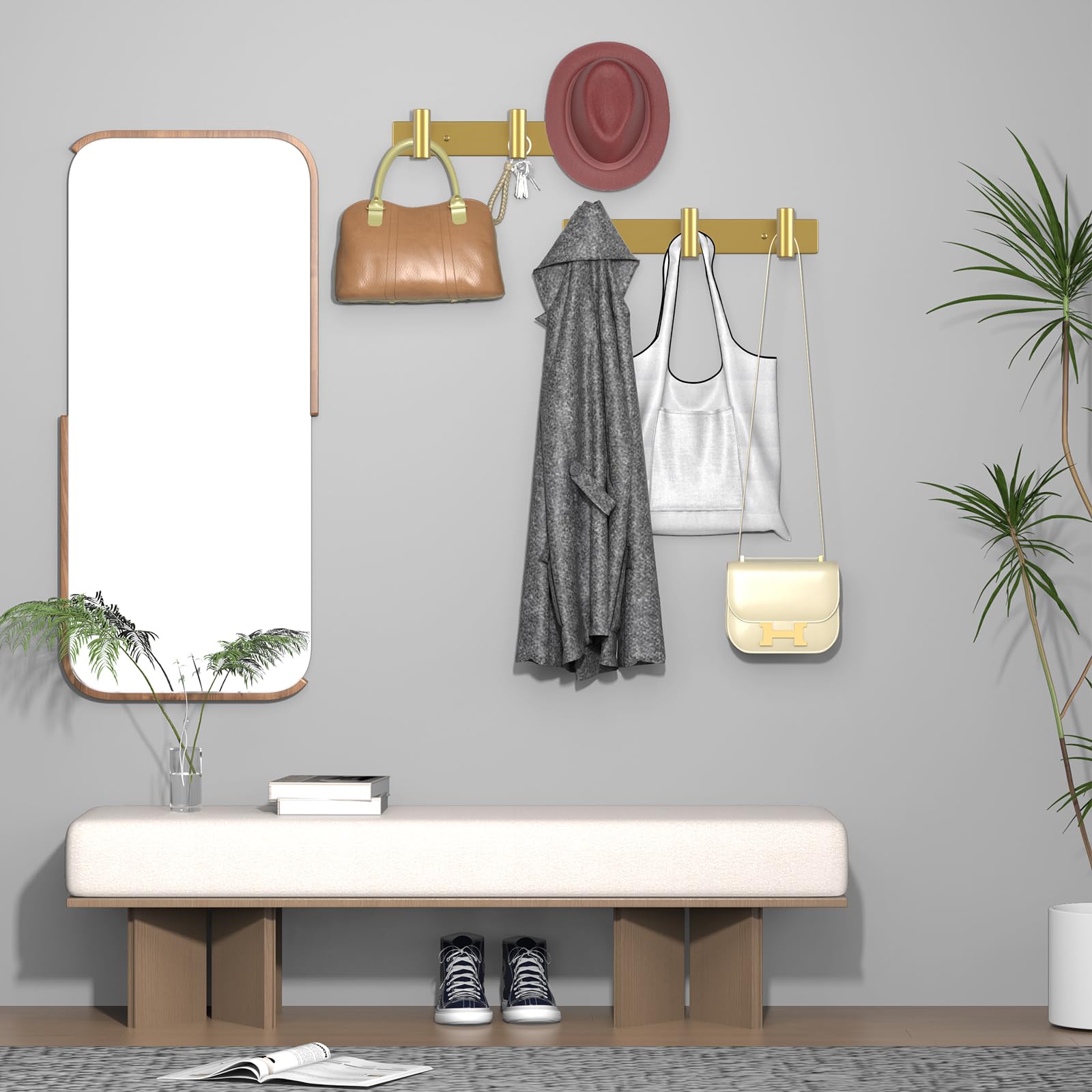 Hat and Coat Wall Mount Rack