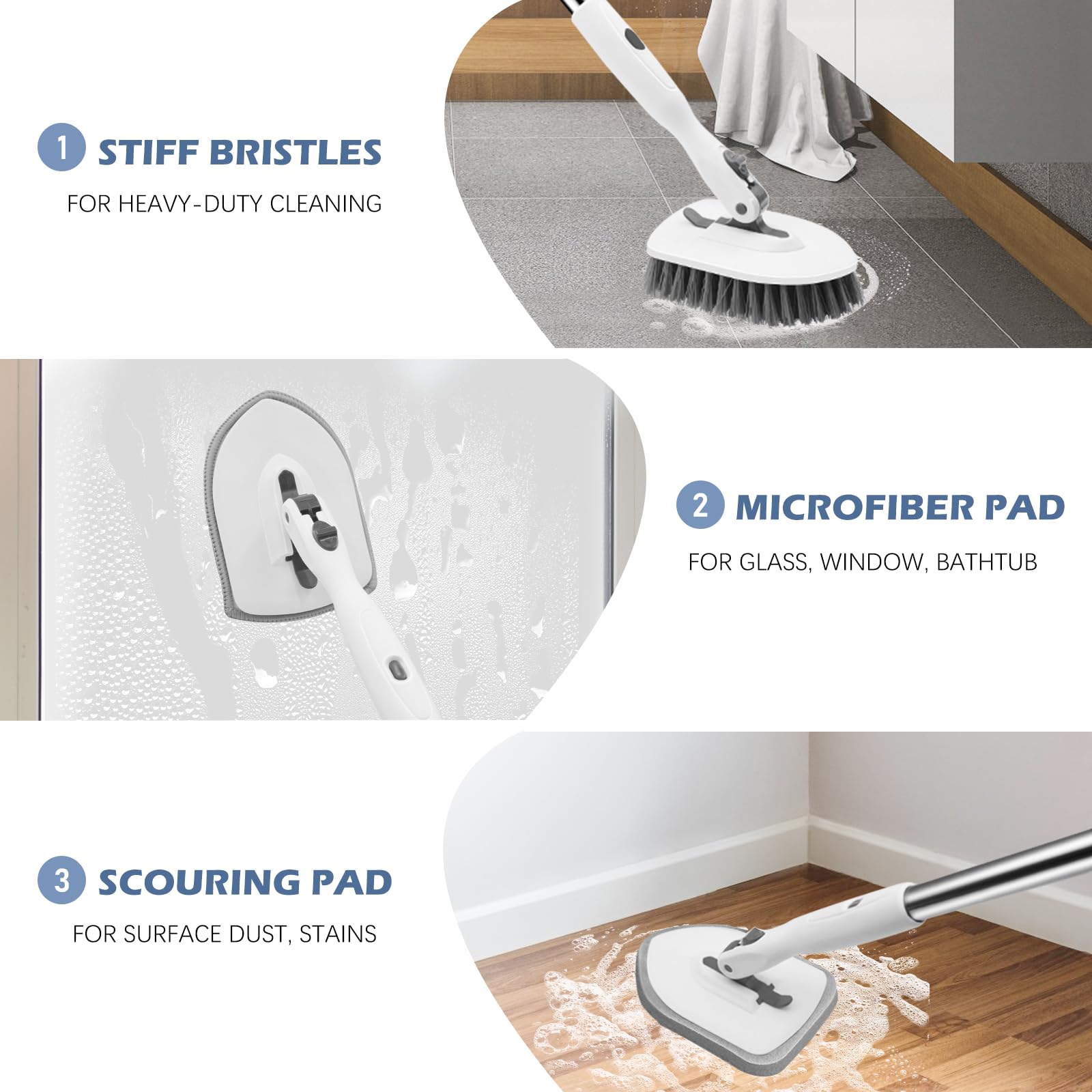 Tile Tub Floor Scrubber with V