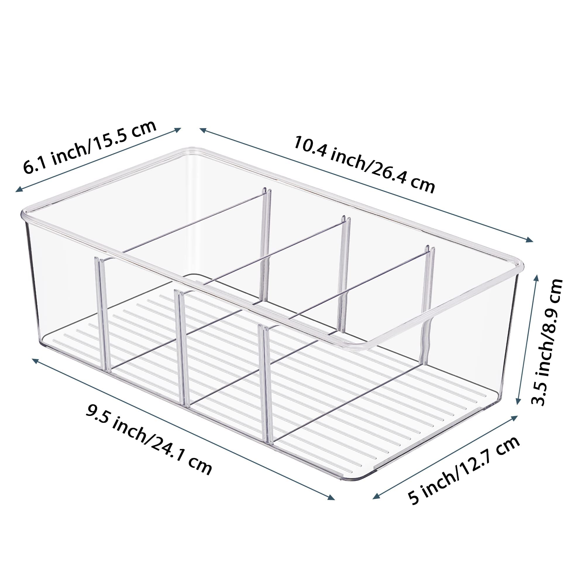 10 Pack Food Storage Organizer Bins (10 Count)