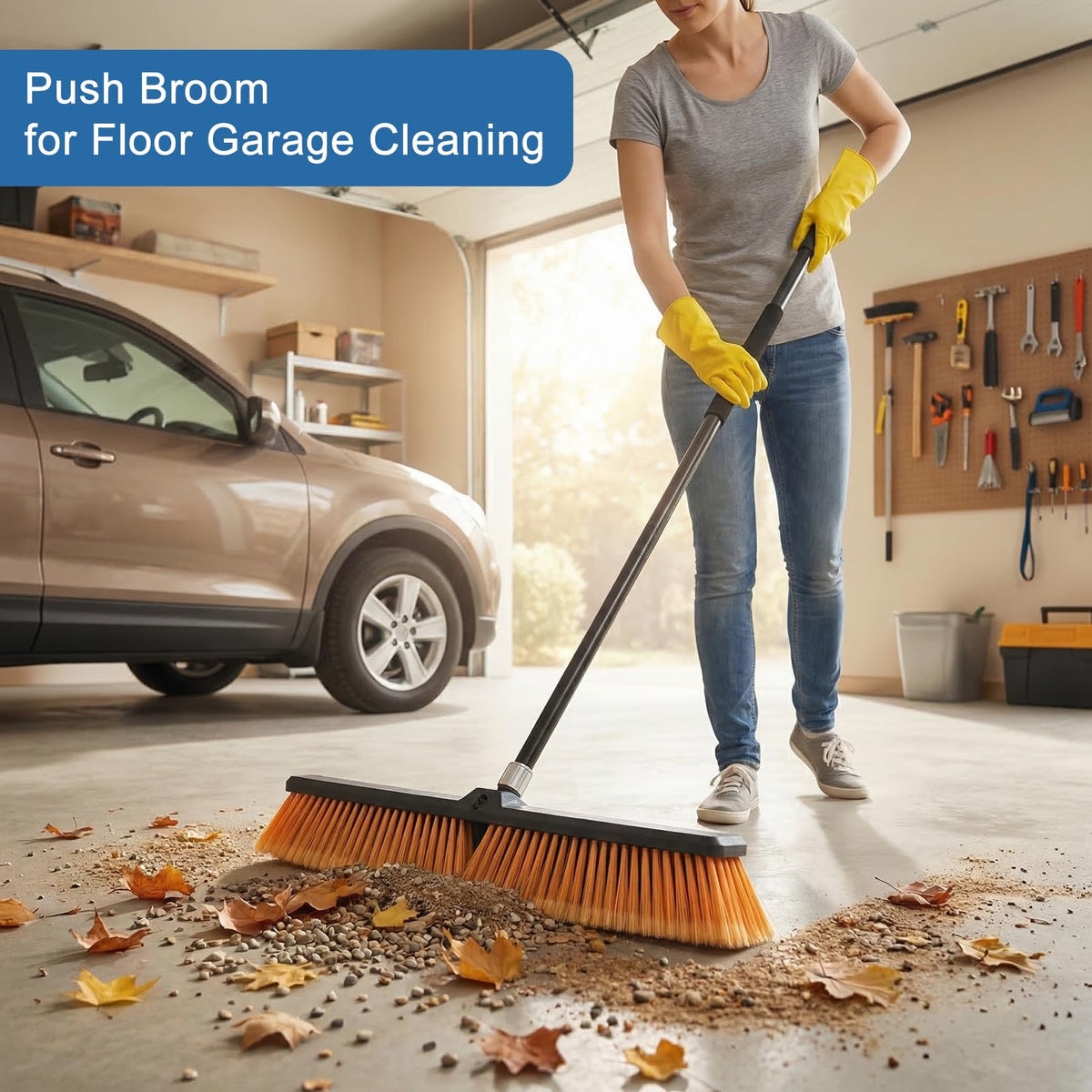 24 Inchs Push Broom Outdoor Heavy Duty