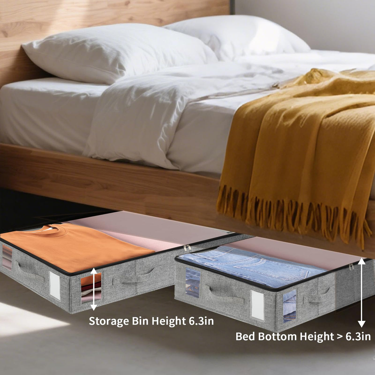 4 Pack Under Bed Storage Containers (4 Count)