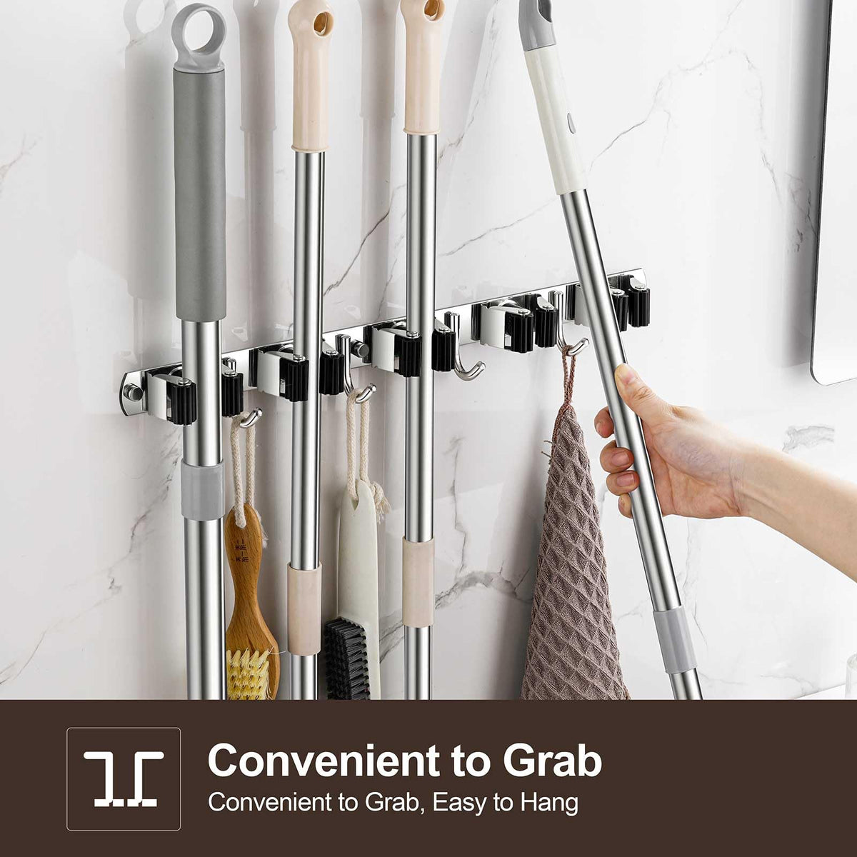 Broom Holder Wall Mount