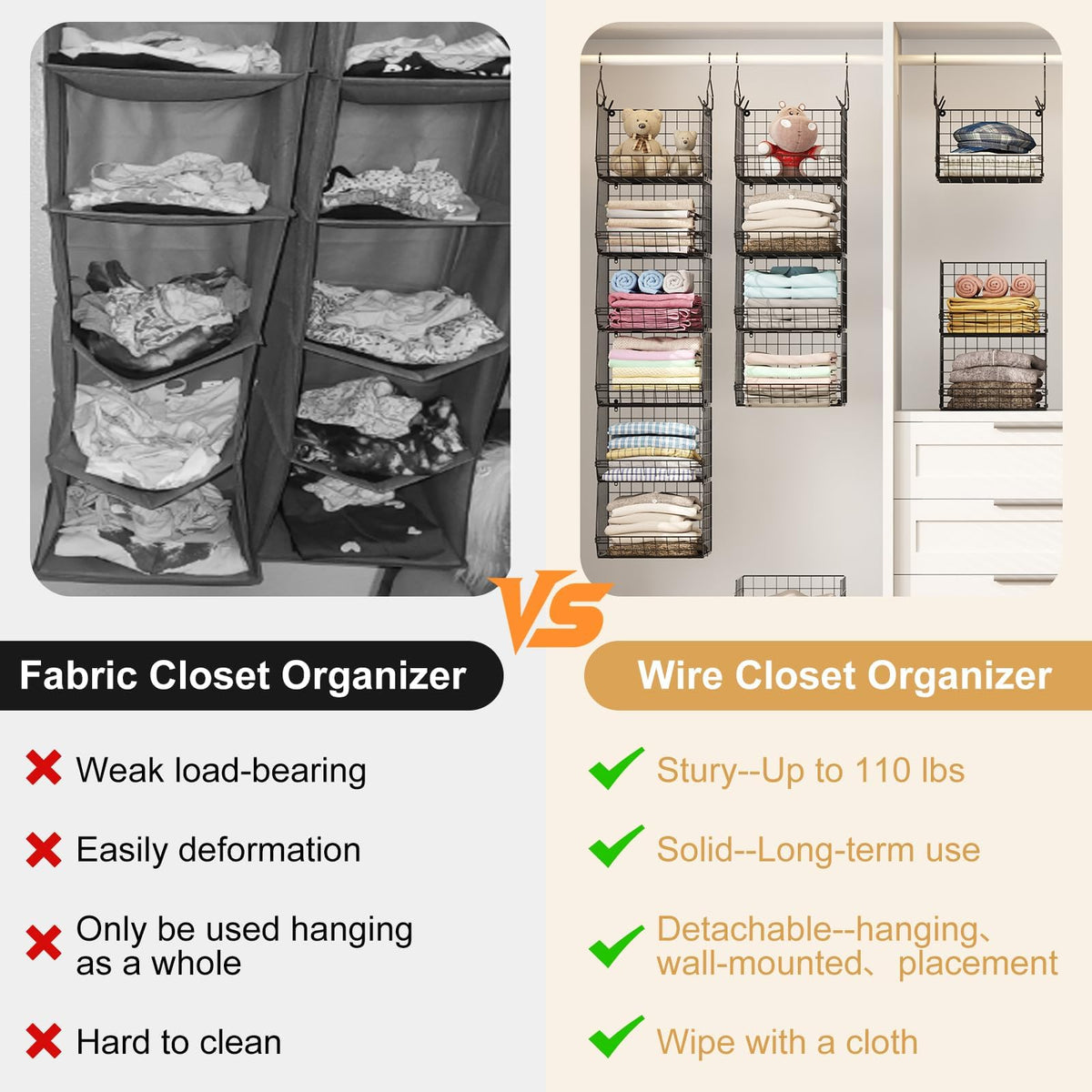6 Tier Closet Hanging Organizer (6 Count)