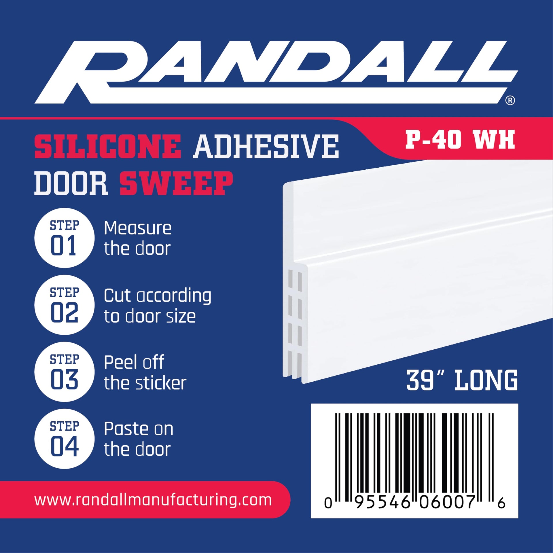 Adhesive Backed Door Draft Stopper