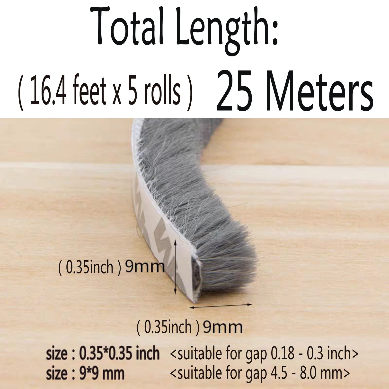 Door Sealer Weather Stripping for Sliding Window Frame Seal Strip