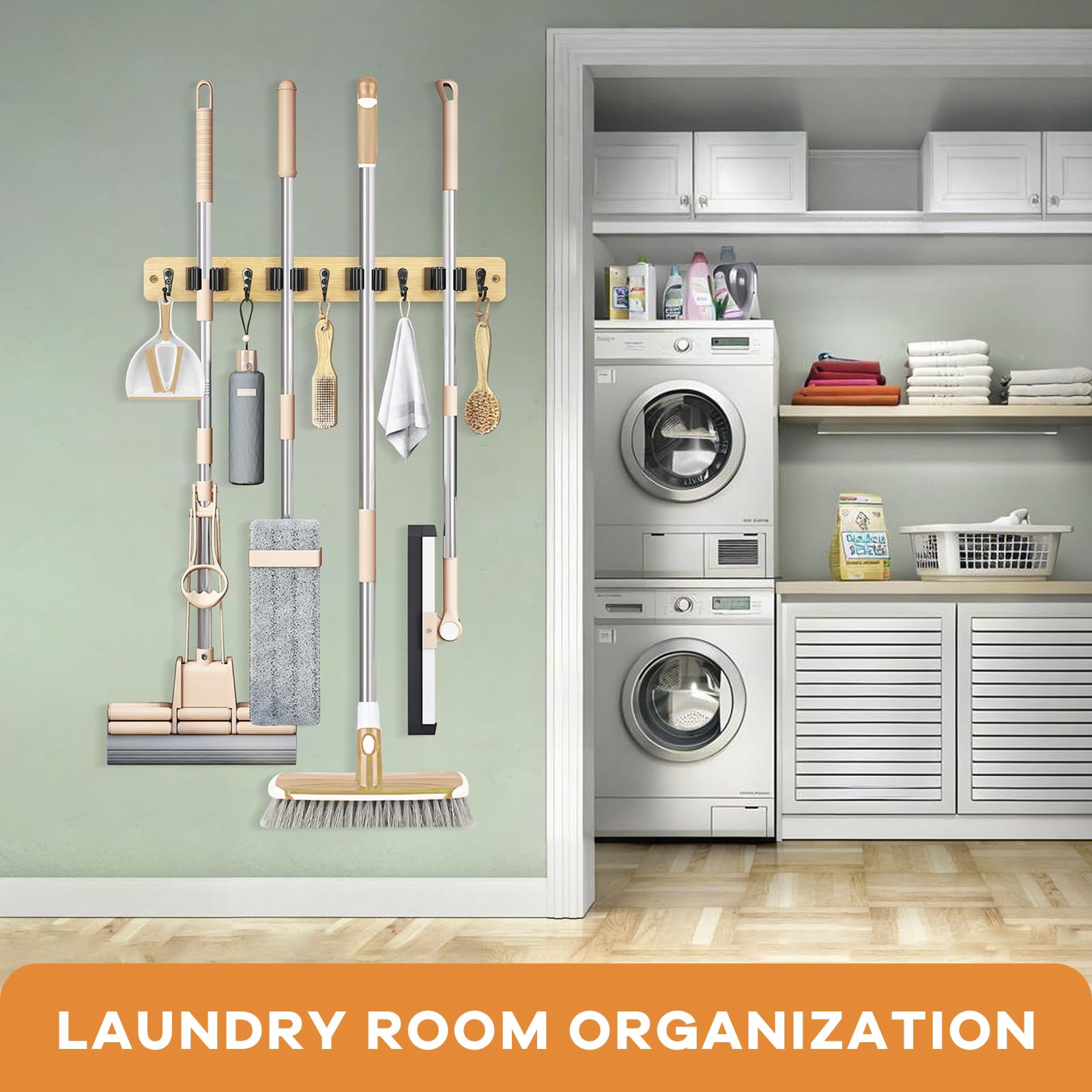 Broom Holder Wall Mount