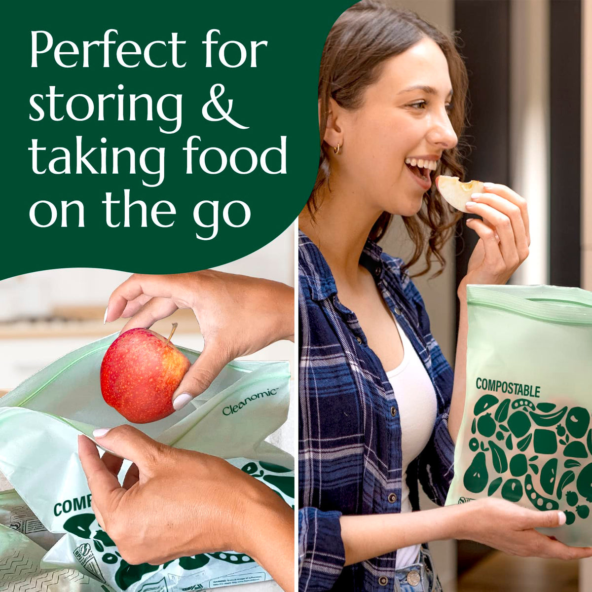 Compostable* Gallon Size Food Storage Bags (25 Count)
