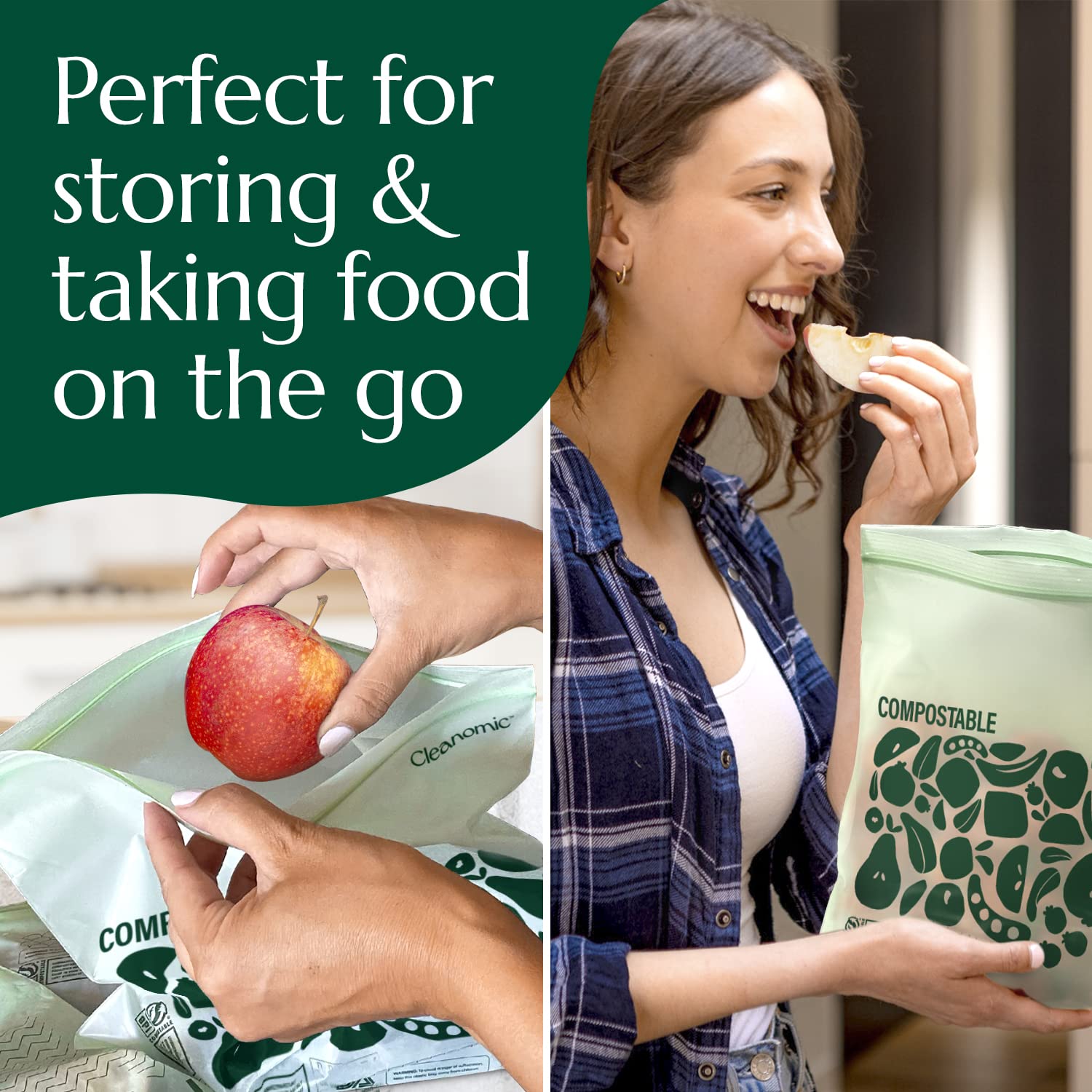 Compostable* Gallon Size Food Storage Bags (25 Count)