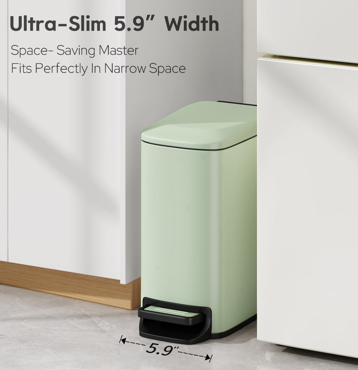 Small Bathroom Trash Can with Lid