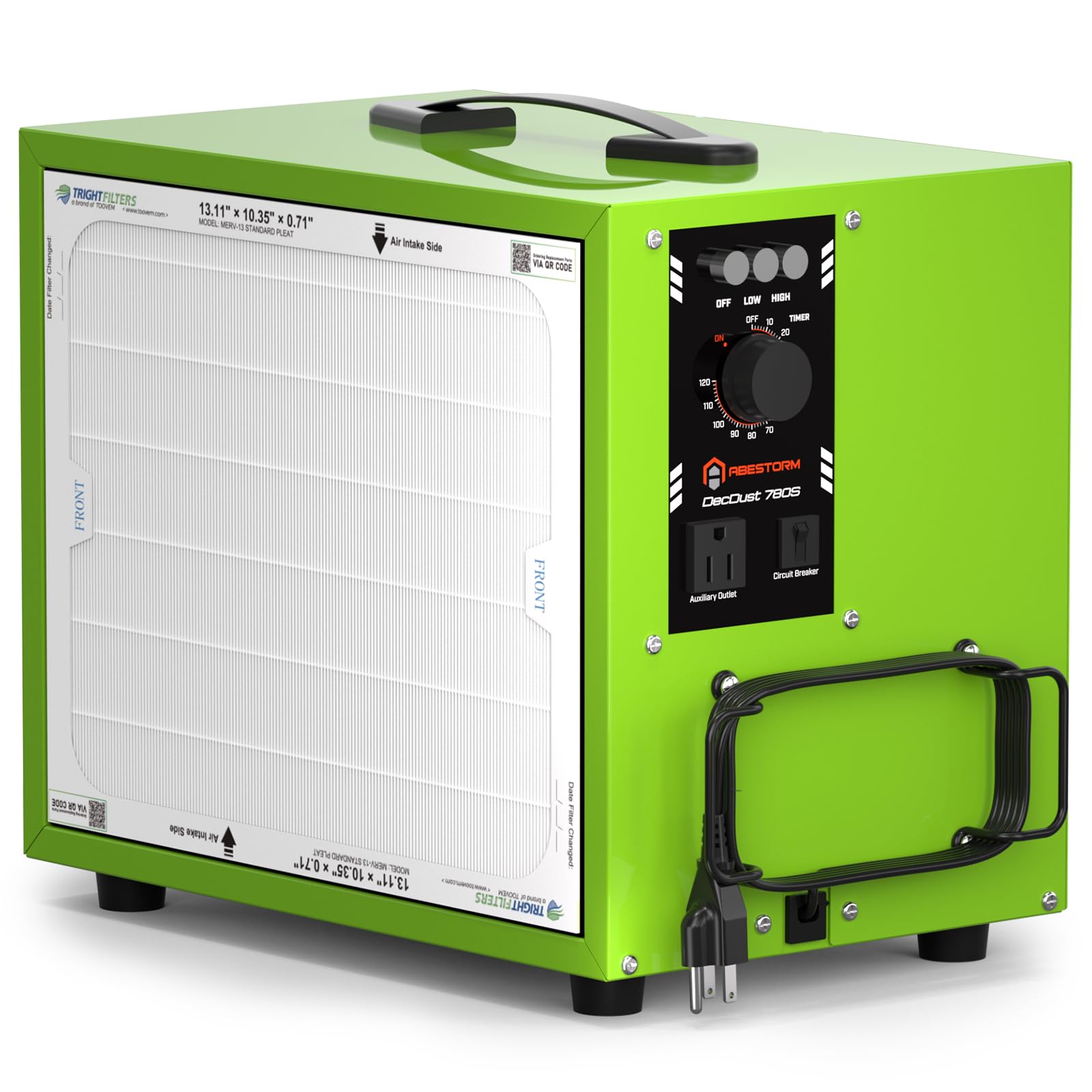 Tabletop Dust Collector with Timer for Woodworking Shops