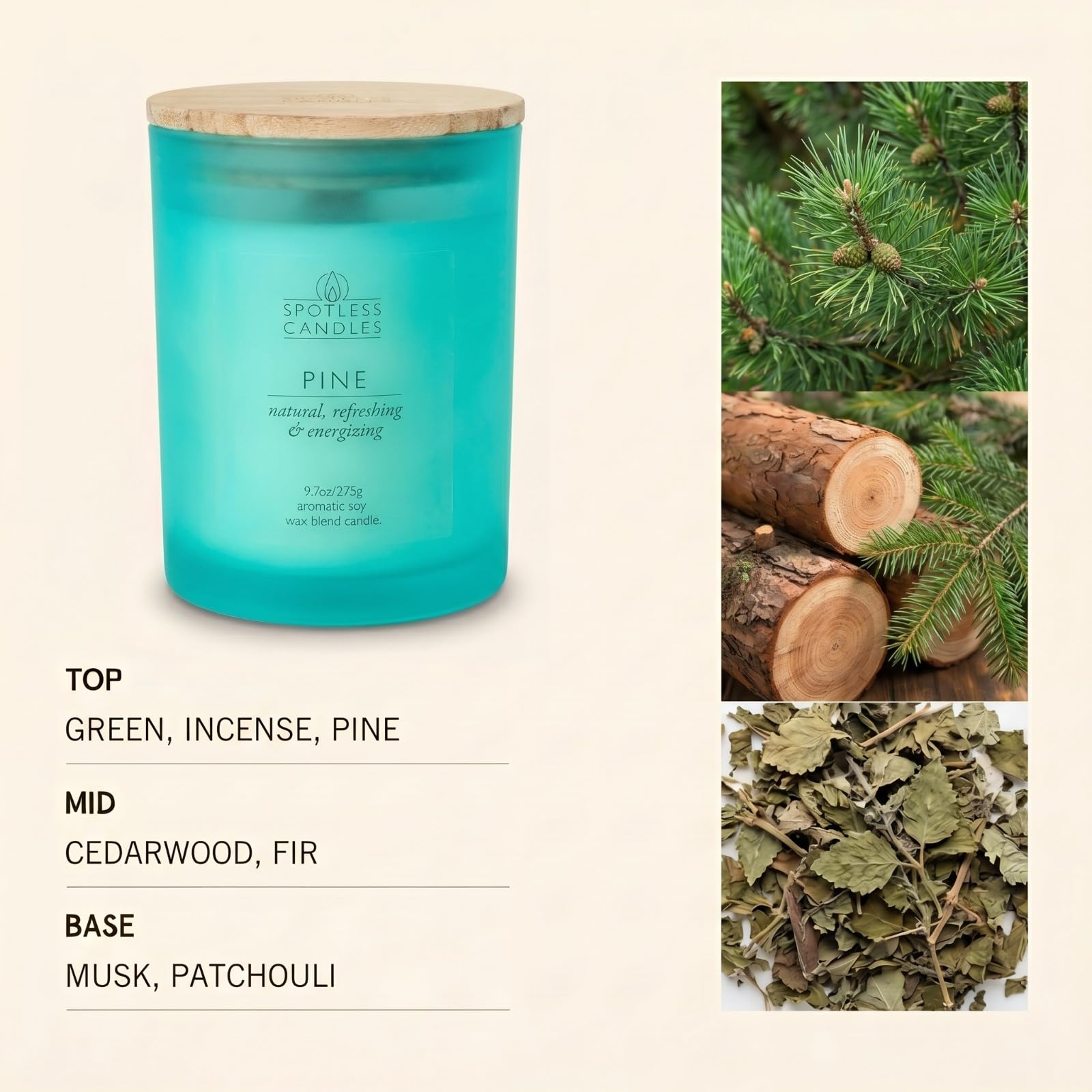 Pine Candle; 9.7 oz
