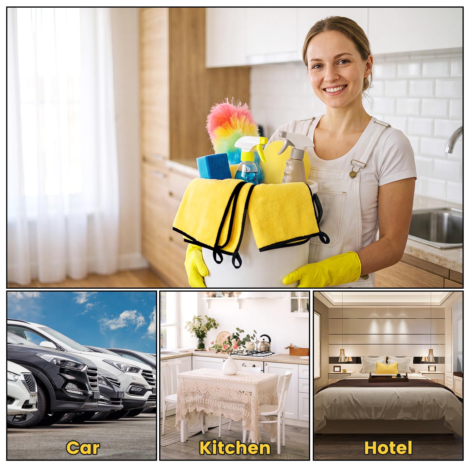 300 Pcs Microfiber Towels (300 Count)