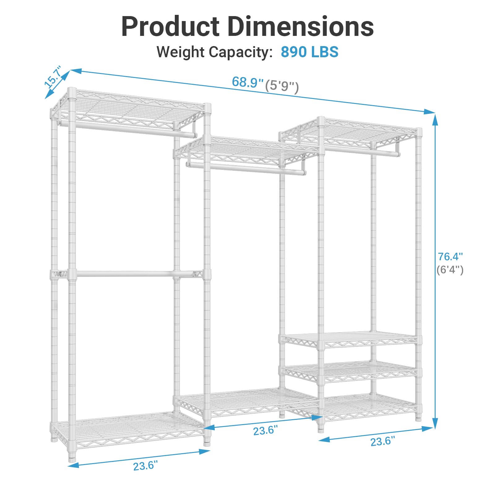 V5 Heavy Duty Clothes Rack
