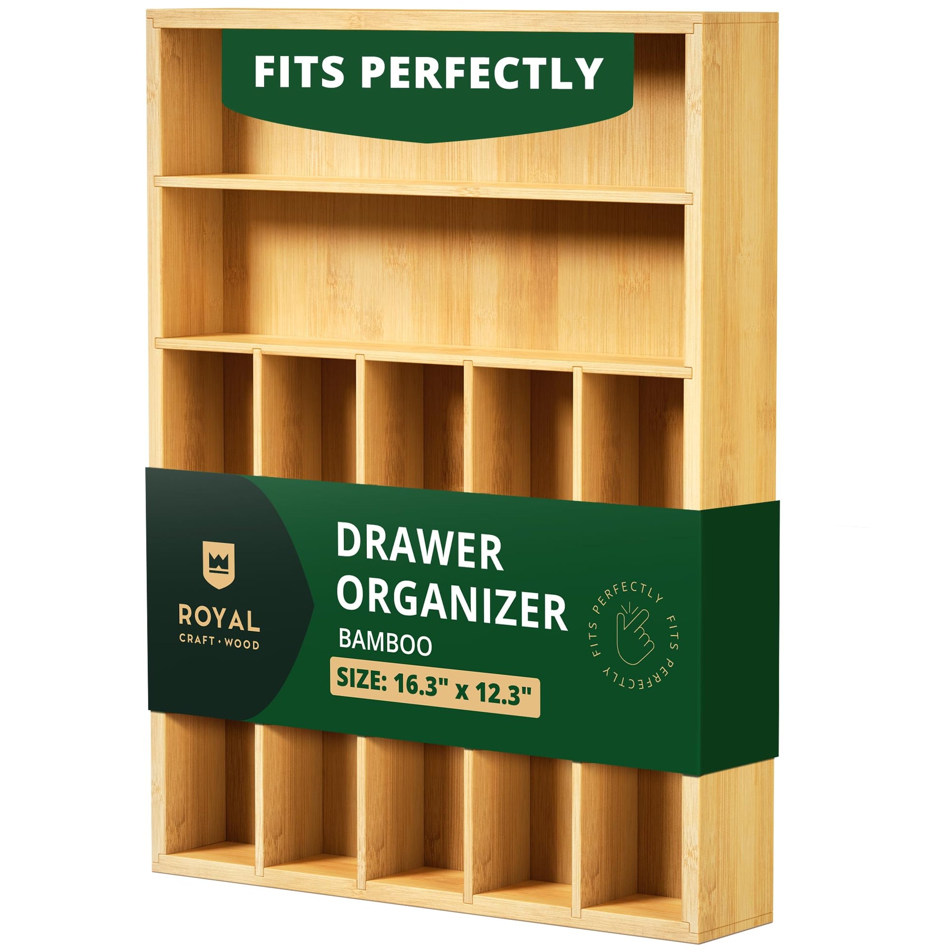 Luxury Bamboo Utensil Rack and Silverware Organizer