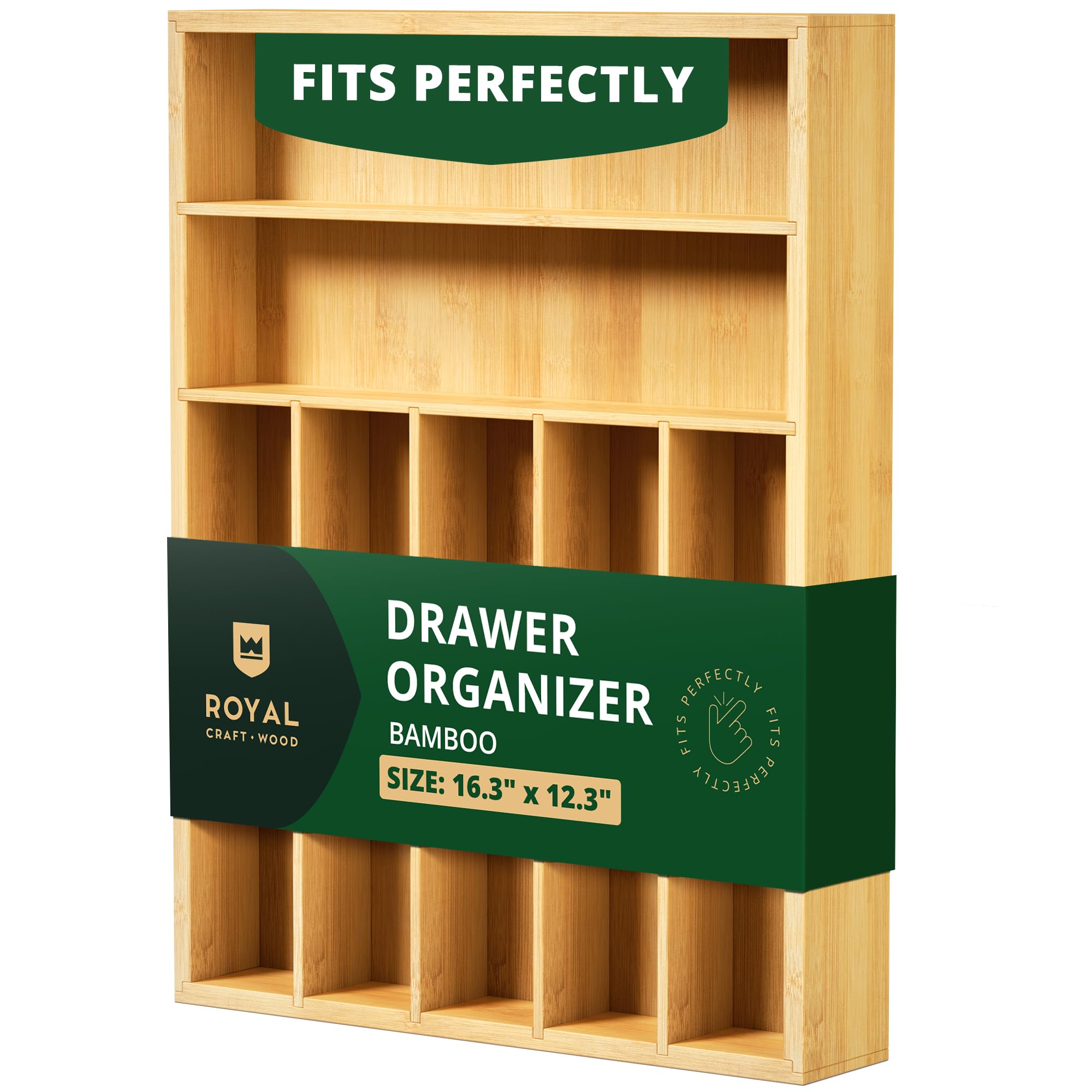 Luxury Bamboo Utensil Rack and Silverware Organizer