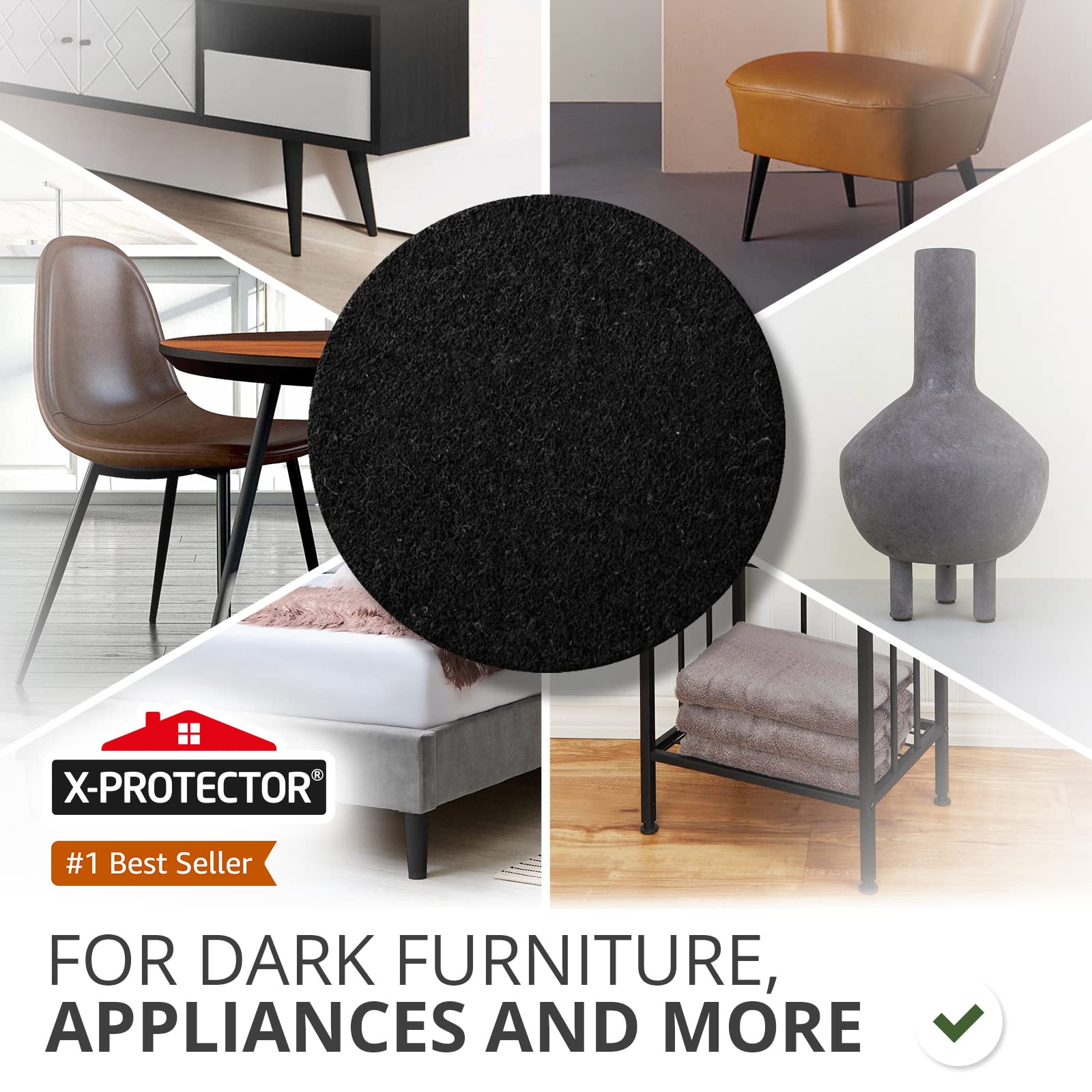 357 Pcs Black Felt Furniture Pads (357 Count)