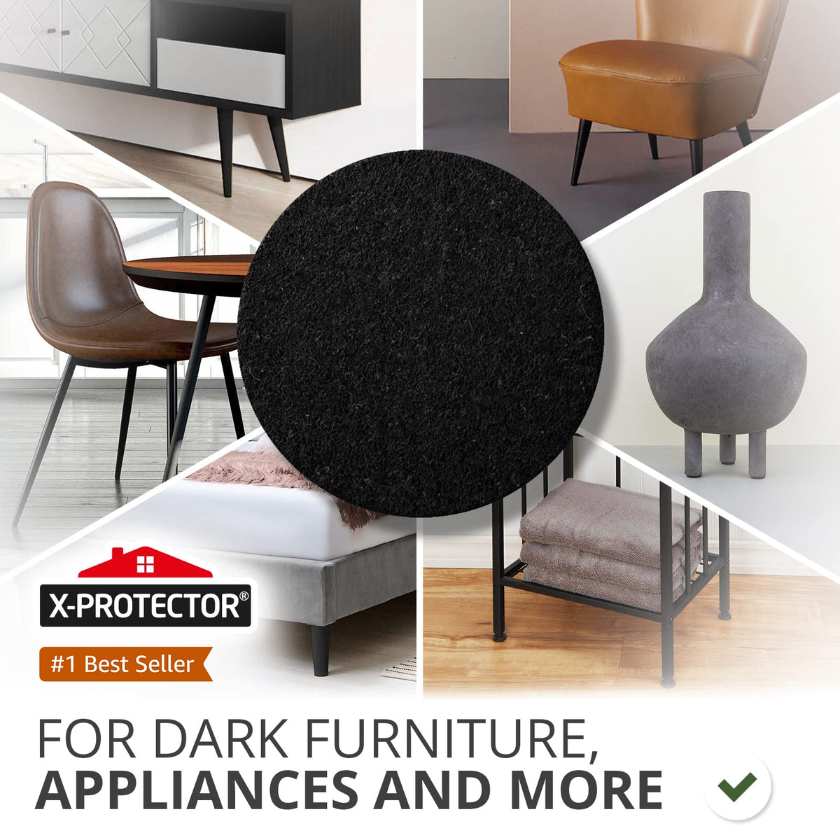 357 Pcs Black Felt Furniture Pads (357 Count)