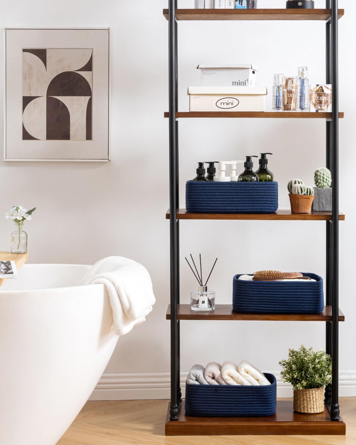 Small Woven Storage Basket for Organizing (3 Count)