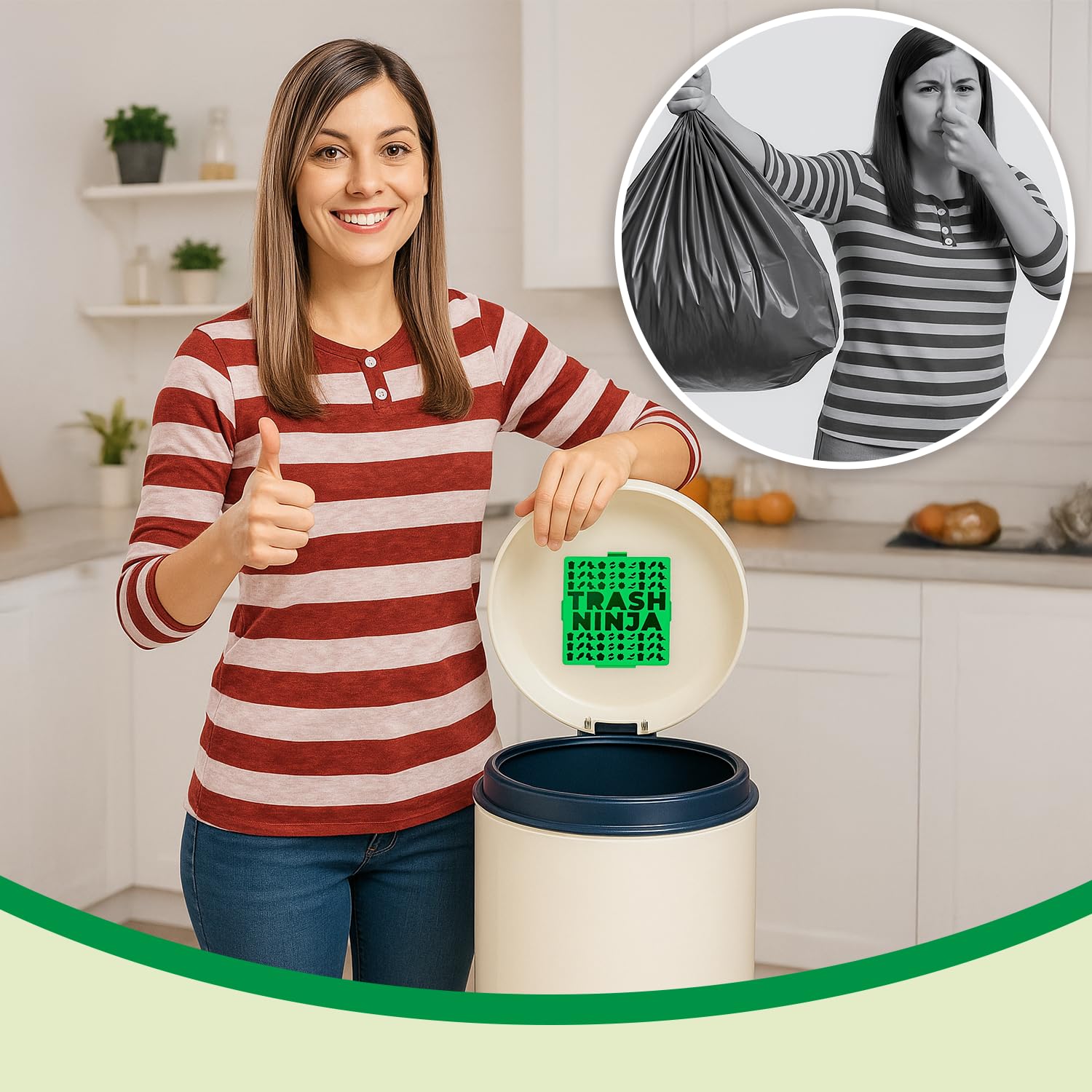 Trash Ninja Trash Can Deodorizer & Odor Eliminator (2 Count)