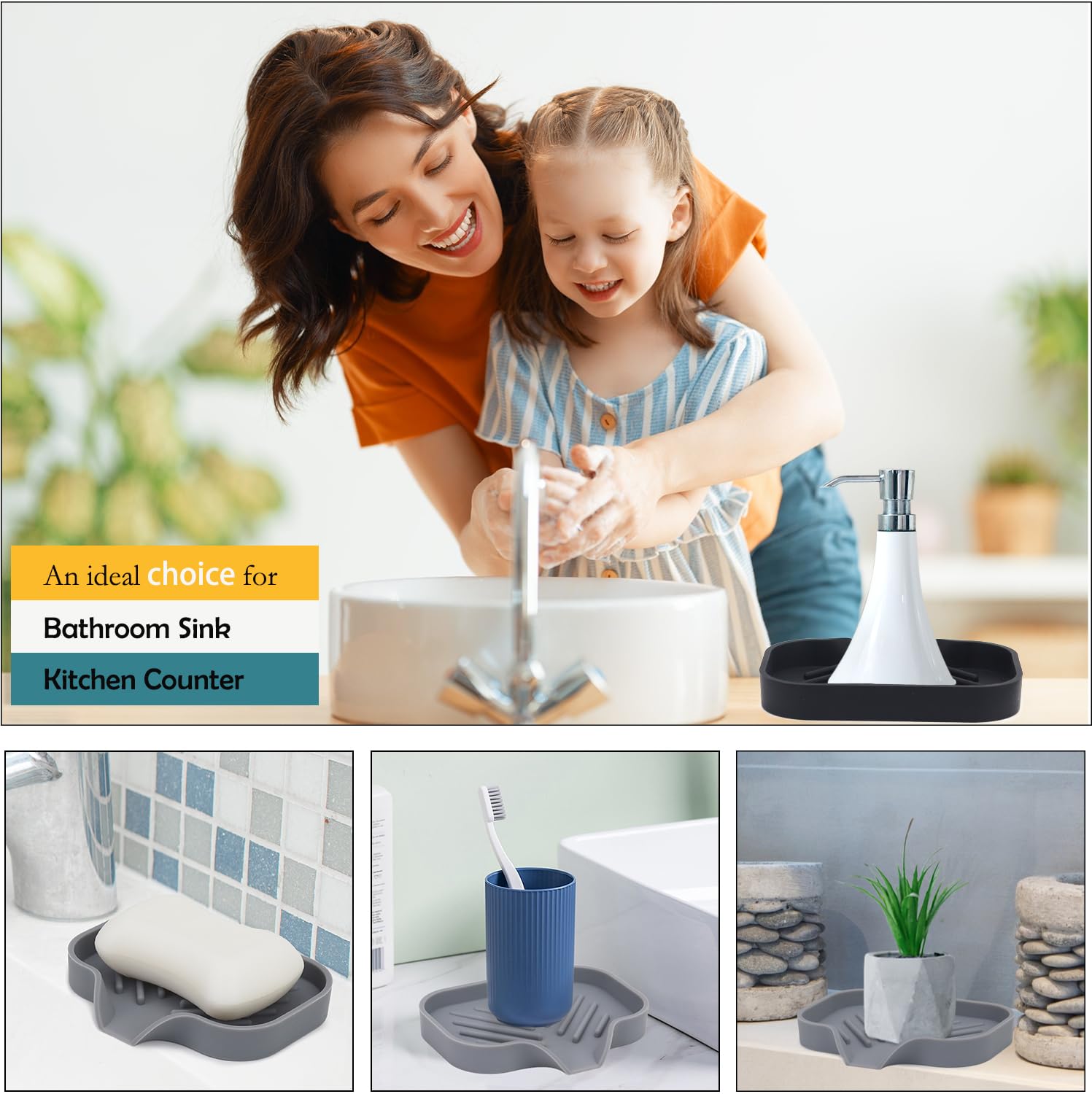 2 Pcs Silicone Soap Dish (3.84 Ounce)