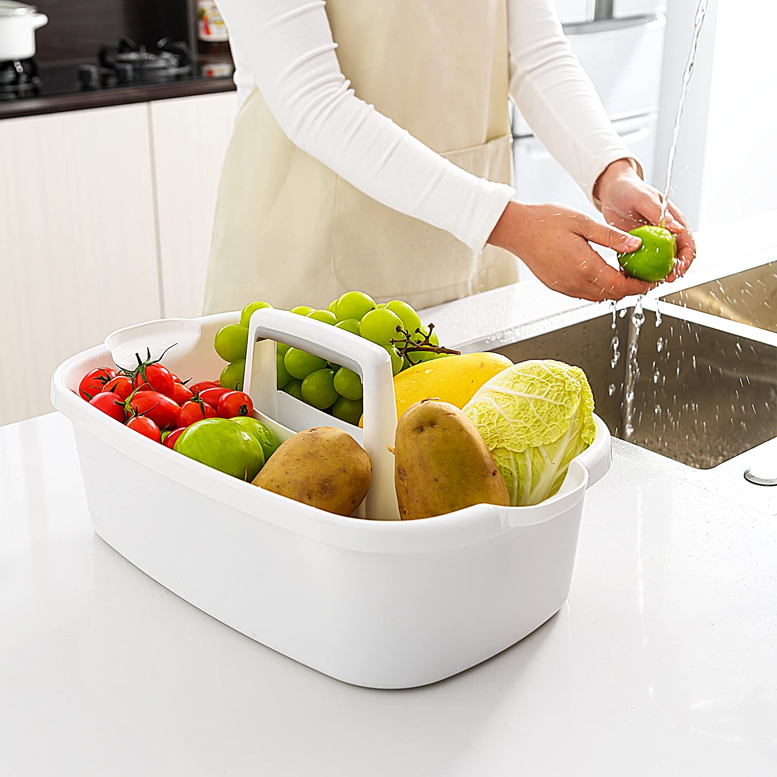 Multi Purpose Plastic Cleaning Caddy with Handle