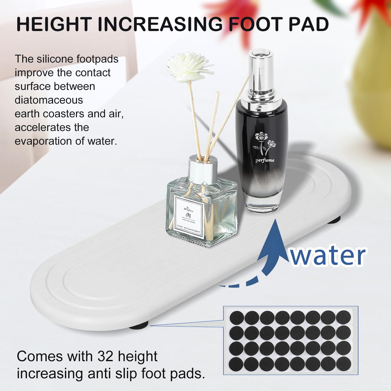 2PCS Water Absorbing Stone Tray (2 Count)