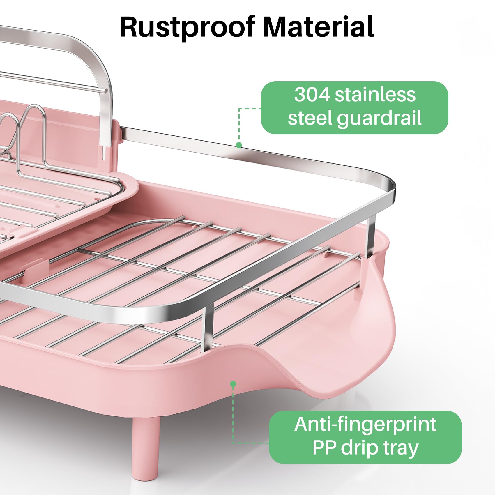 Expandable Dish Drying Rack for Small Kitchen Counter