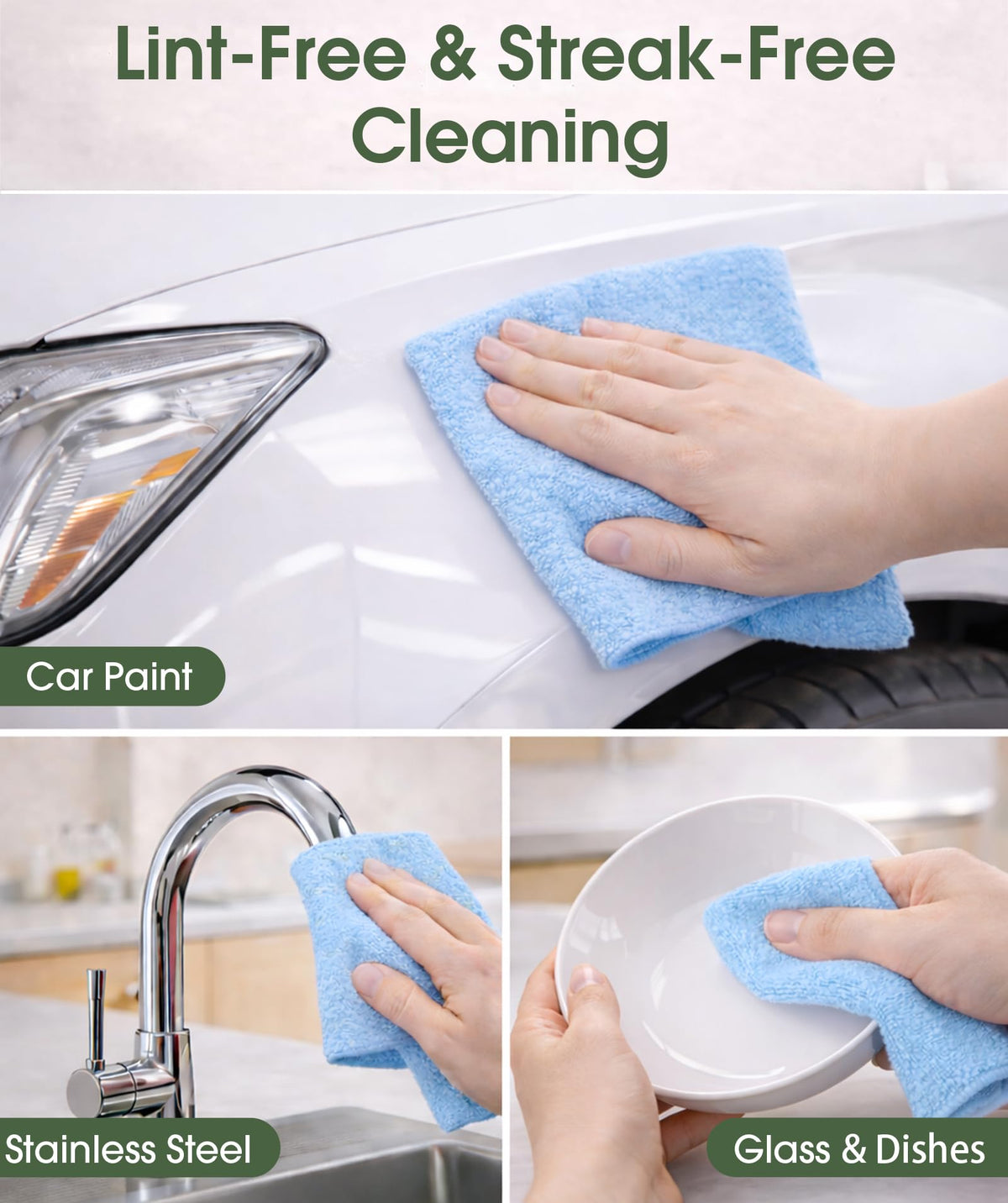 Microfiber Cleaning Cloth Roll (100 Count)